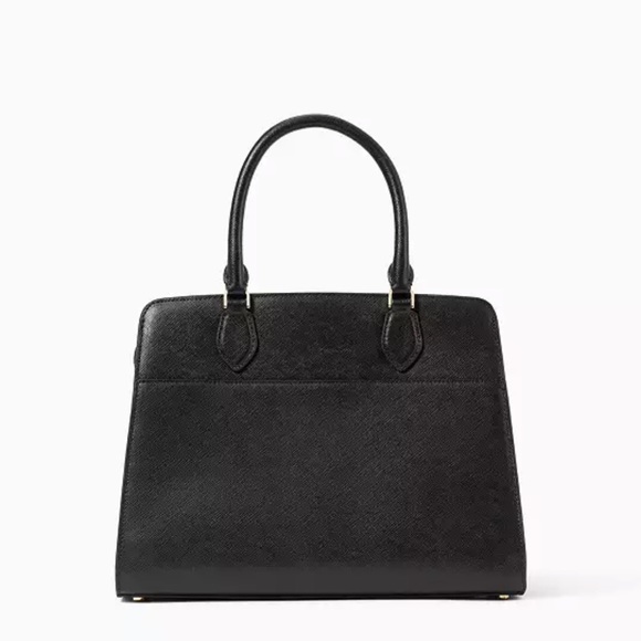 KATE SPADE Madison Saffiano Leather Medium Satchel BLACK COLOR - Picture 9 of 15